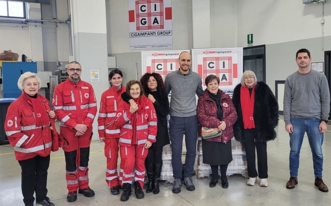 Natale 2022: ... altra donazione alla Croce Rossa - C I G A I M P I A N T I